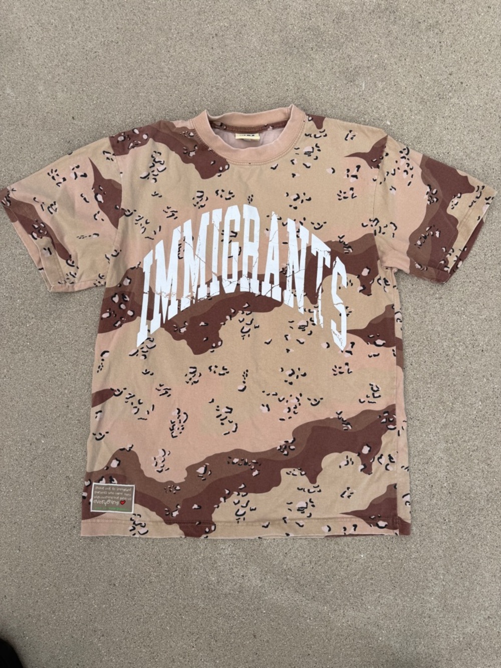 Kids of Immigrants Desert Camo Graphic Tee - Beige & Brown
